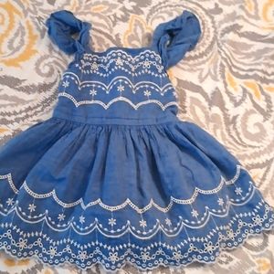 Cat and Jack Chambray Eyelet Dress